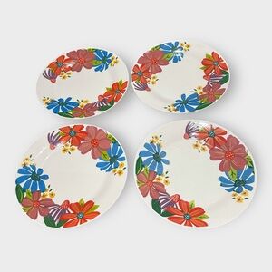 Retired Royal Norfolk “Spring Fling” Four Piece Dinner Plate Set